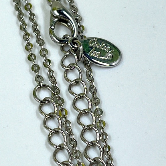 Cookie Lee Signed Vintage Silver Plated Martini Glass Necklace - Picture 4 of 5